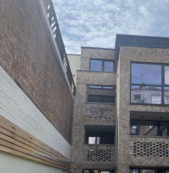 High-end flats, New build, Brick building